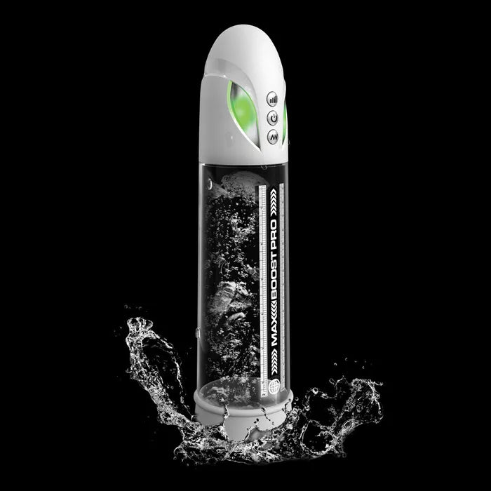 Pipedream Pump Worx Max Boost Pro Flow USB Rechargeable Waterproof Auto Penis Pump White / Clear Pipedream
