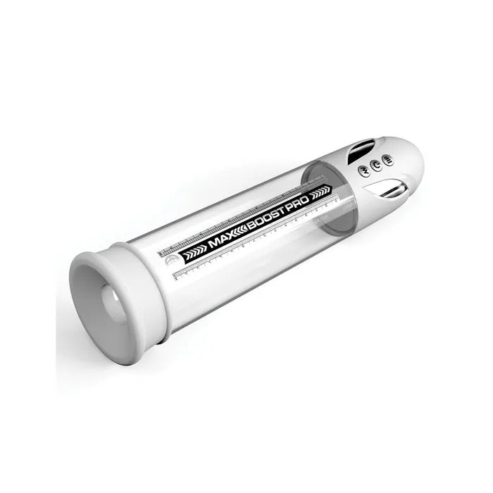 Pipedream Pump Worx Max Boost Pro Flow USB Rechargeable Waterproof Auto Penis Pump White / Clear Pipedream