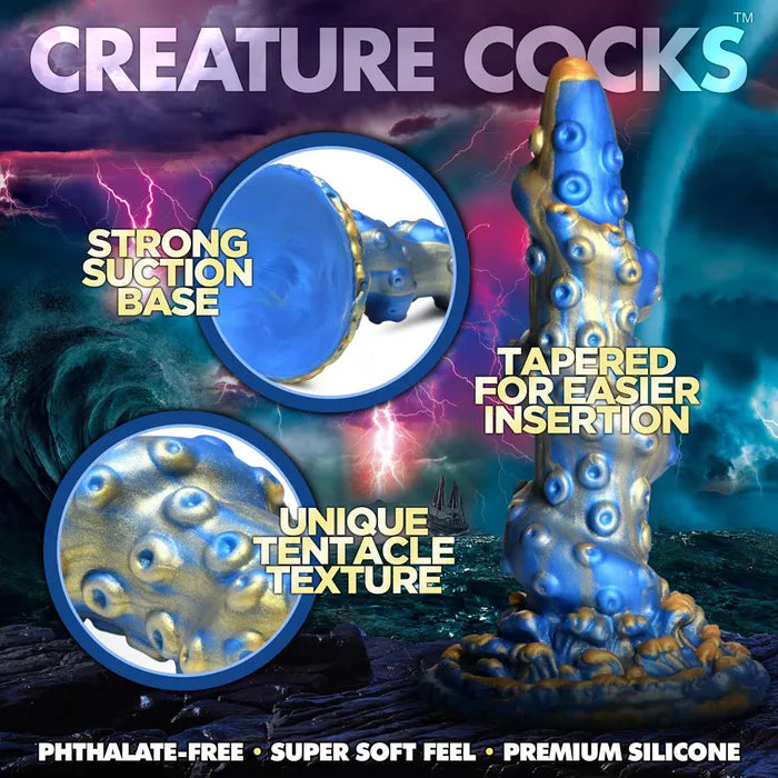 XR Brands Creature Cocks Lord Kraken Fantasy Tentacle Dildo 21cm Blue XR Brands