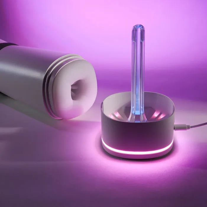 Playboy Pleasure TWIST & STROKE USB Rechargeable Heating Stroker With UV Cleaning White Playboy Pleasure