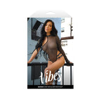 Fantasy Lingerie VIBES BADDIE One Shoulder Bodysuit Black Fantasy Lingerie