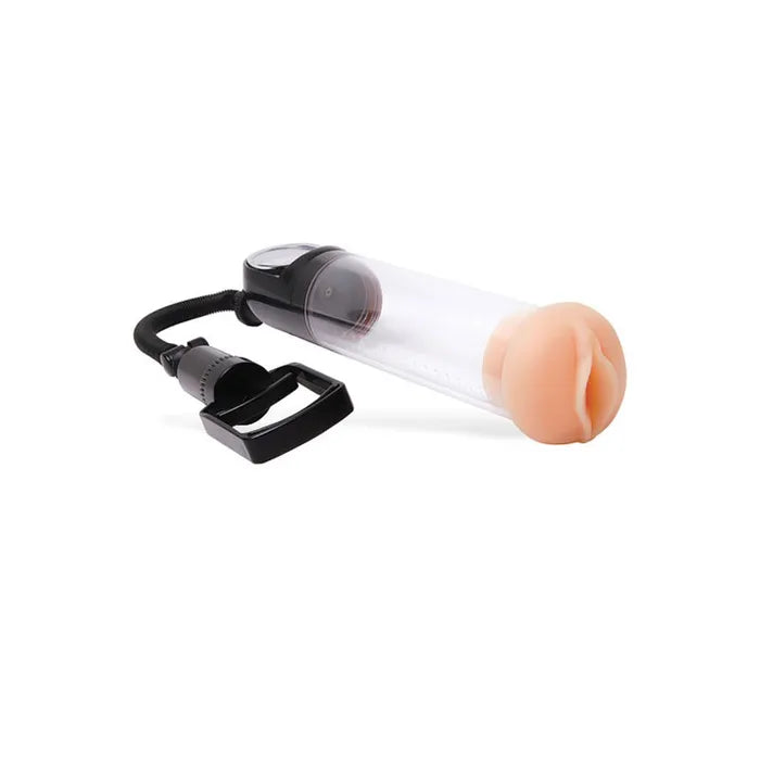 Adam & Eve Adam's Promax Penis Pump With Masturbator Sleeve Clear Adam & Eve