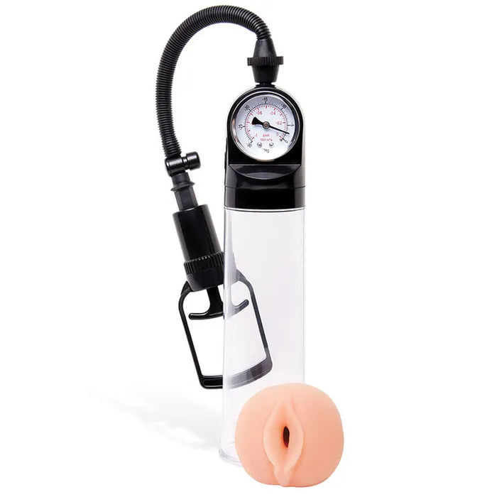 Adam & Eve Adam's Promax Penis Pump With Masturbator Sleeve Clear Adam & Eve