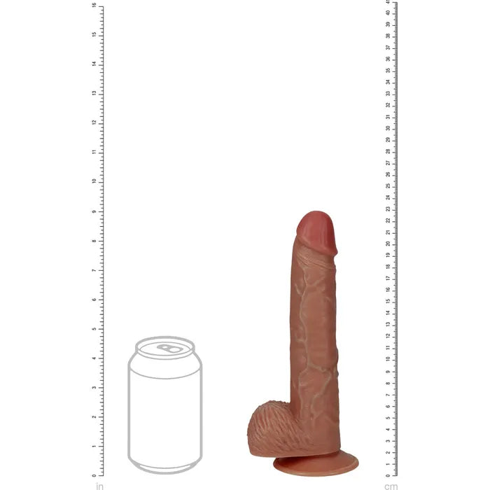 Shots Toys REALROCK Vibrating Cock & Balls USB Rechargeable Vibrating Dong 9 Inch Shots Toys