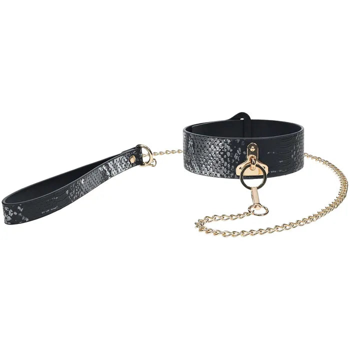 OUCH! Florence Collection Collar with Leash Restraint Black Shots Toys