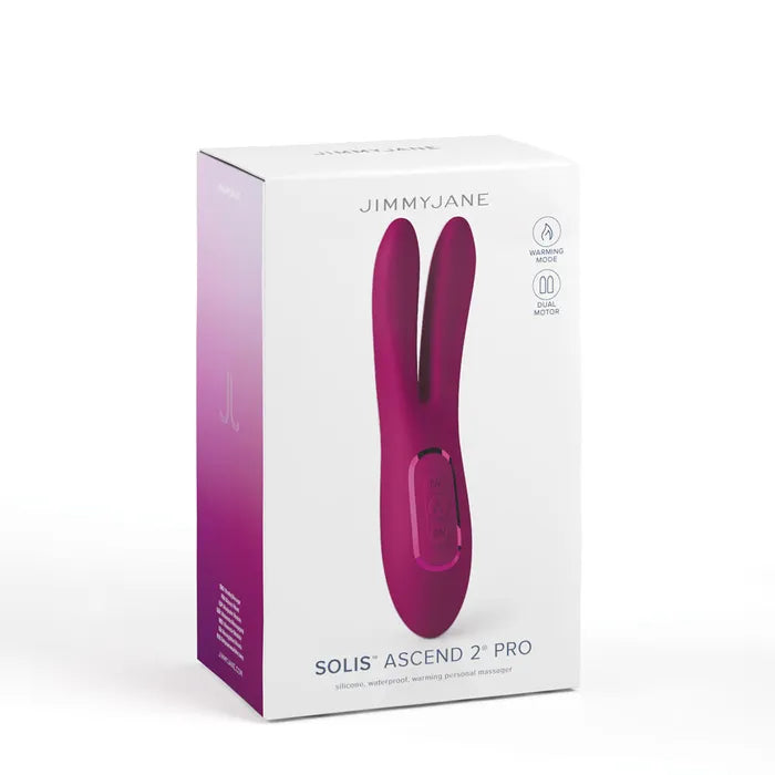 JimmyJane Solis Ascend 2 PRO USB Rechargeable Dual Tip Stimulator 16cm JimmyJane