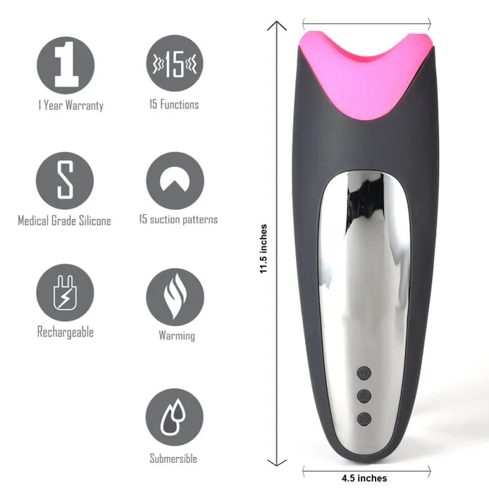 Maia Piper USB Rechargeable Heating & Vibrating Masturbator Maia Toys