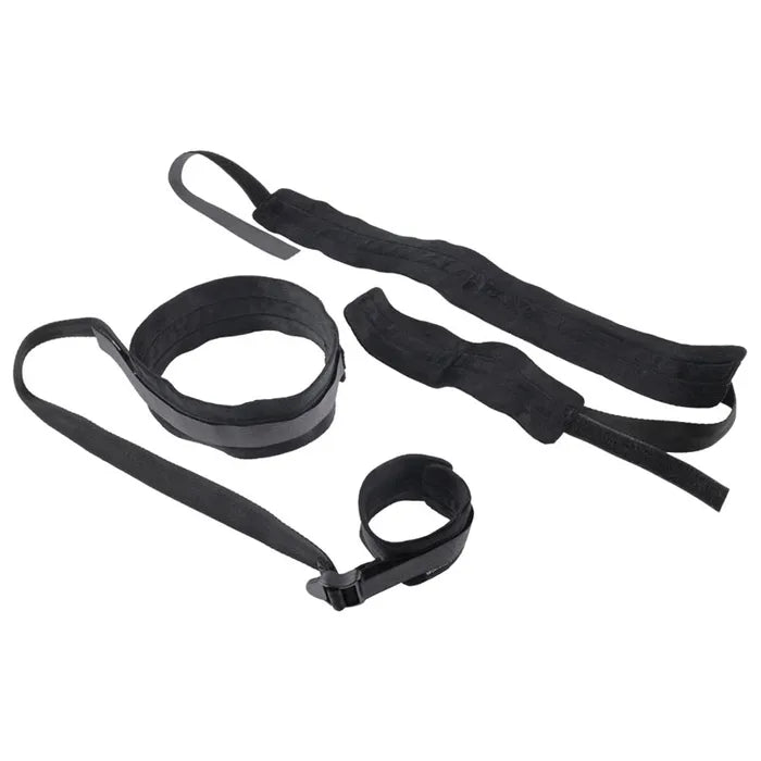 Sex & Mischief Thigh & Wrist Cuffs Restraints Black Sportsheets