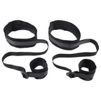 Sex & Mischief Thigh & Wrist Cuffs Restraints Black Sportsheets