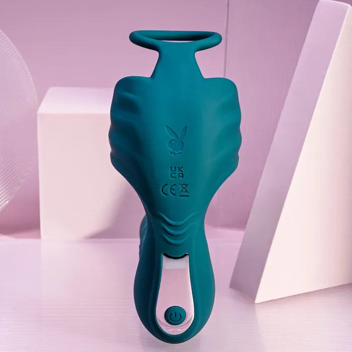 Playboy Pleasure BRING IT ON USB Rechargeable Thrusting Anal Plug With Cock Ring Playboy Pleasure