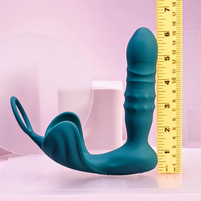 Playboy Pleasure BRING IT ON USB Rechargeable Thrusting Anal Plug With Cock Ring Playboy Pleasure