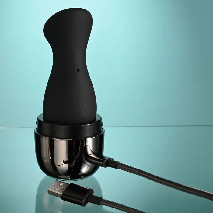 Playboy Pleasure THE JET SET SUCKER Sucking Stimulator With Rechargeable Charging Case 10.3cm Playboy Pleasure