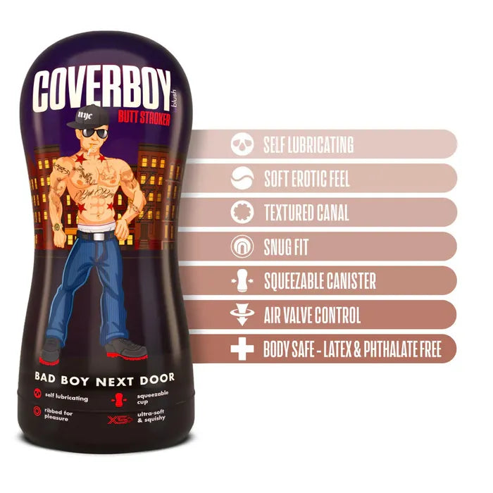 Blush Novelties Coverboy Bad Boy Next Door Male Ass Stroker
