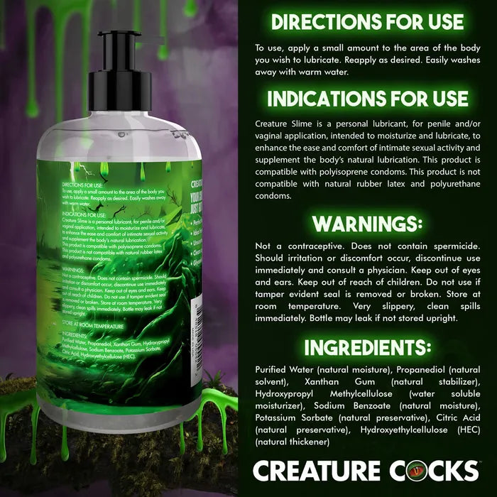 XR Brands Creature Cocks Water Based Lubricant 473ml Pump Bottle XR Brands