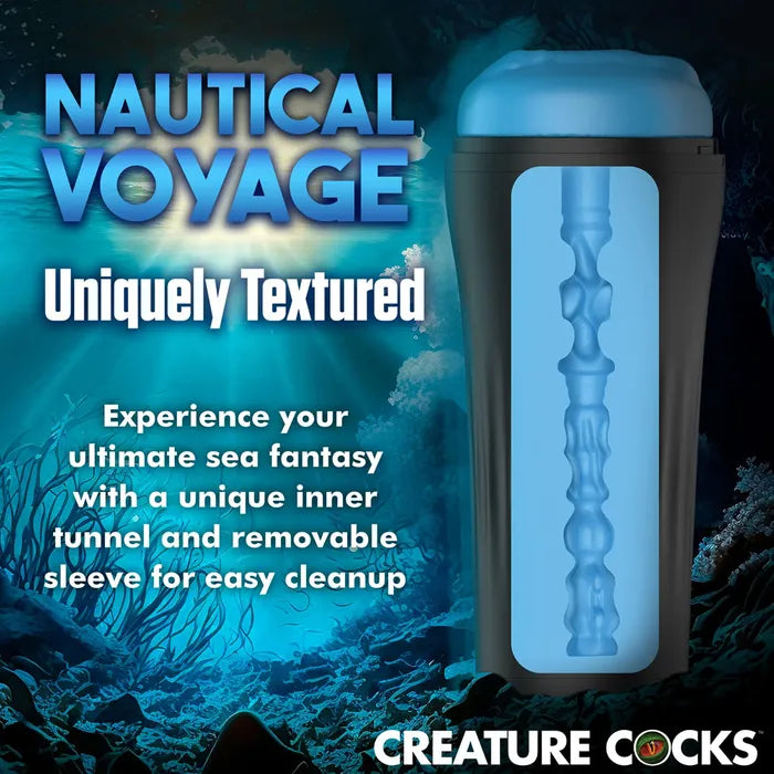 XR Brands Creature Cocks Pussidon Sea Monster Fantasy Stroker Blue XR Brands