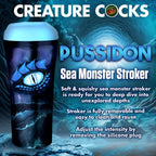 XR Brands Creature Cocks Pussidon Sea Monster Fantasy Stroker Blue XR Brands