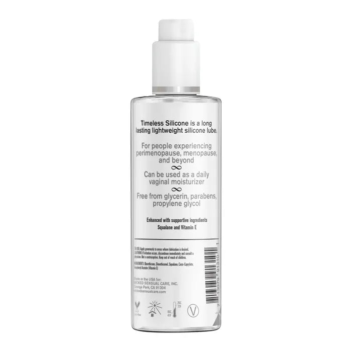 Wicked Simply Timeless Silicone Based Lubricant 4 Oz Bottle Wicked