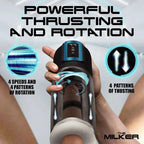 XR Brands LoveBotz The Milker Roto-Stroke USB Rechargeable Thrusting & Rotating Male Masturbator XR Brands