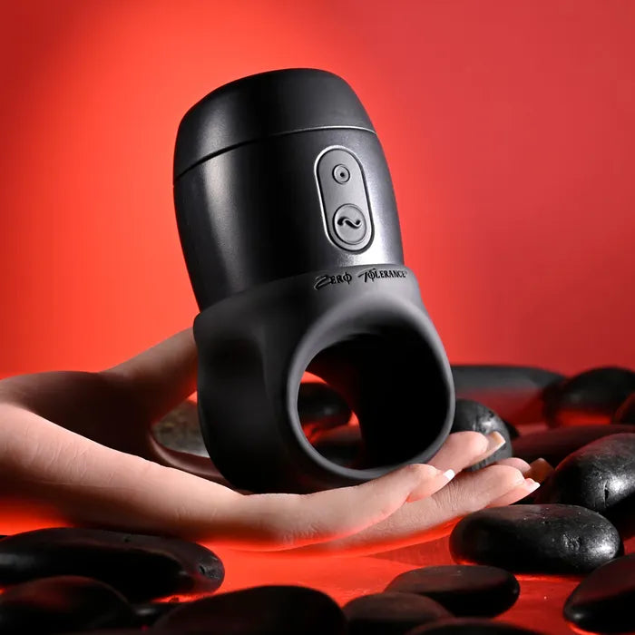 Zero Tolerance WET IT BE USB Rechargeable Vibrating & Self Lubricating Stroker Black Zero Tolerance