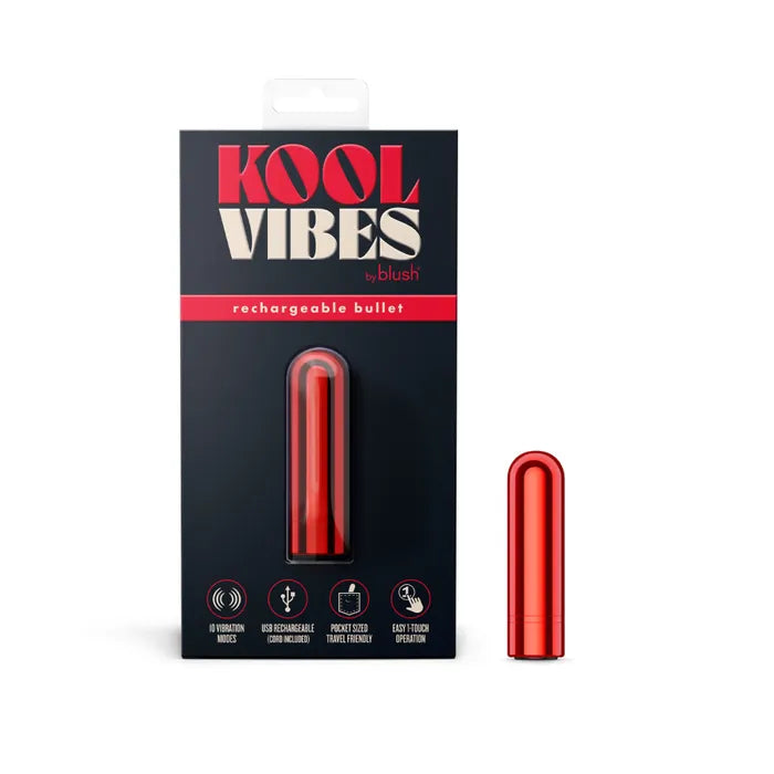 Blush Novelties Kool Vibes Rechargeable Mini USB Rechargeable Bullet Vibrator 6.4cm