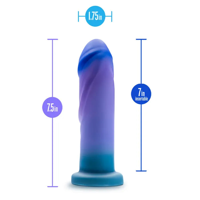 Blush Novelties Avant Midnight Rendezvous Dildo 19cm Ocean Blue Blush Novelties