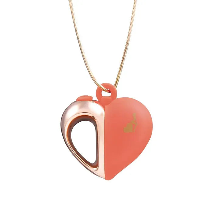 Secret Kisses LAPDANCE Heart Pendant Wearable Necklace Vibrator USB Rechargeable Necklace Vibrator Secret Kisses