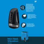 Satisfyer Men Heat Vibration USB Rechargeable Masturbator Black Satisfyer