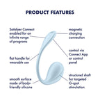 Satisfyer Smooth Petal USB Rechargeable Wearable Stimulator With App Control Satisfyer