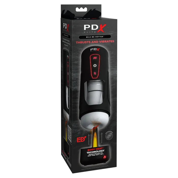 Pipedream PDX Elite Milk Me Hotter USB Rechargeable Thrusting Heating & Vibrating Auto Stroker Pipedream
