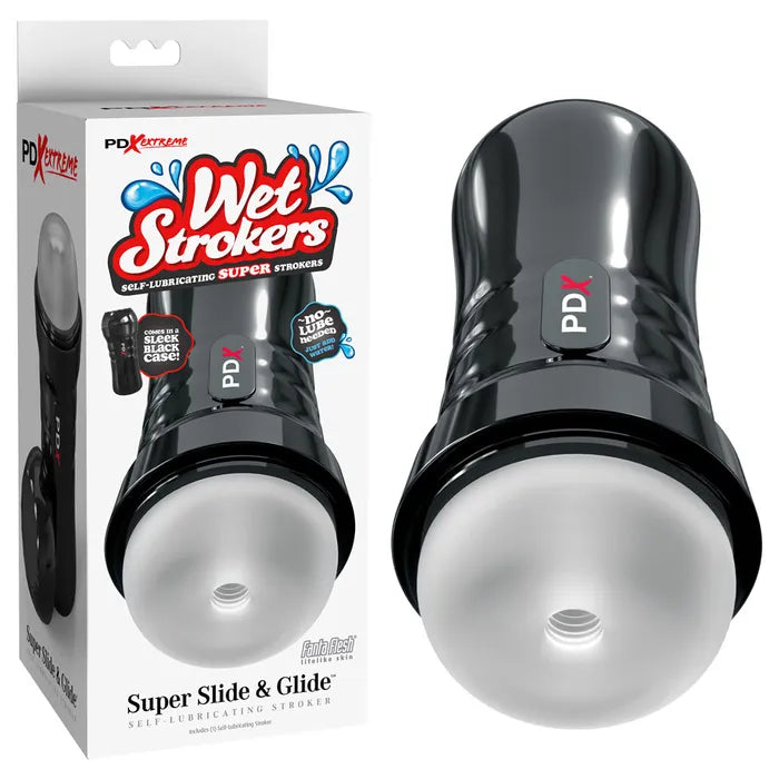 Pipedream PDX Extreme Wet Strokers Super Slide & Glide Stroker Clear Pipedream