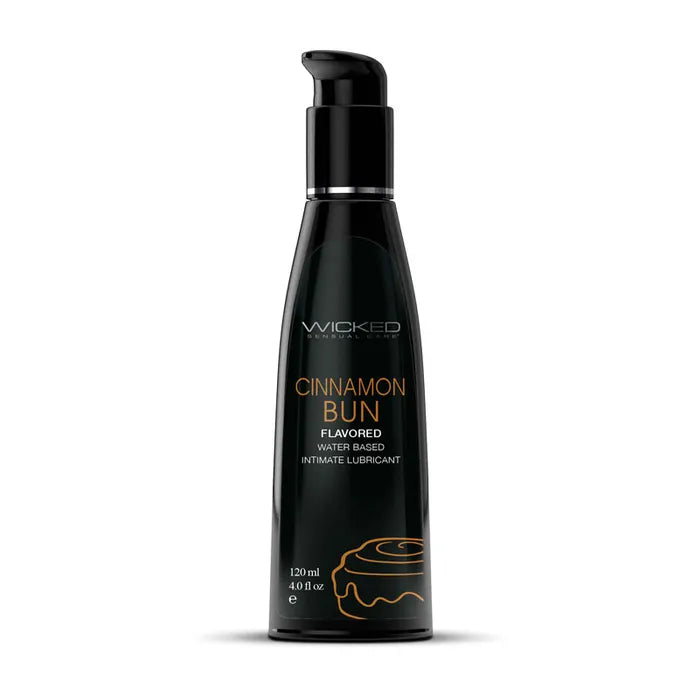 Wicked Aqua Cinnamon Bun Flavoured Water Based Lubricant 2 Oz Bottle Wicked