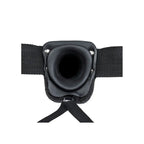 REALROCK Vibrating Hollow Strapon + Balls - 18cm Black - Black 18 cm Vibrating Hollow Strap-On Shots Toys