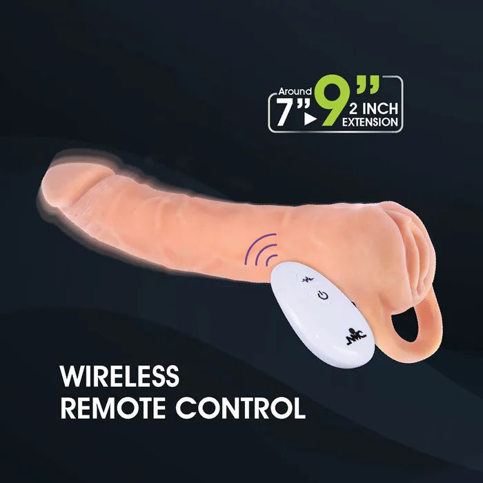 Excellent Power Extendor Vibrating Penis Extender & Stroker 2 Inch Flesh Excellent Power