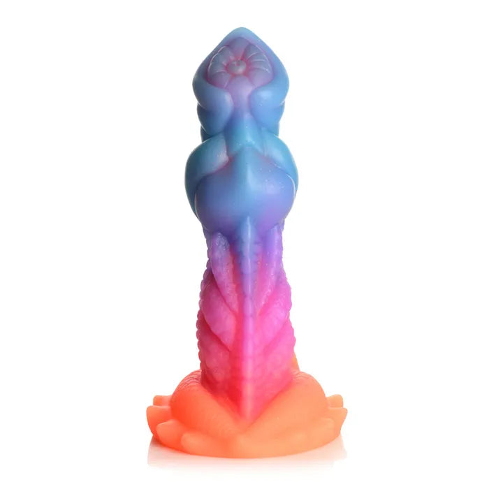 XR Brands Creature Cocks Aqua Cock Glow In Dark Fantasy Dildo 19.3cm Multi Coloured XR Brands