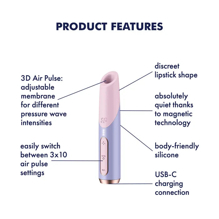 Satisfyer Bold Kiss USB Rechargeable Air Pulse Stimulator Satisfyer