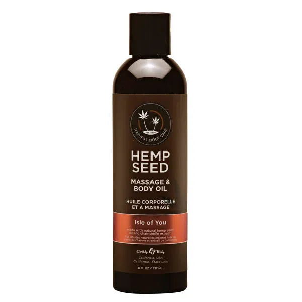 Earthly Body Hemp Seed Scented Massage & Body Oil 237ml Bottle Earthly Body