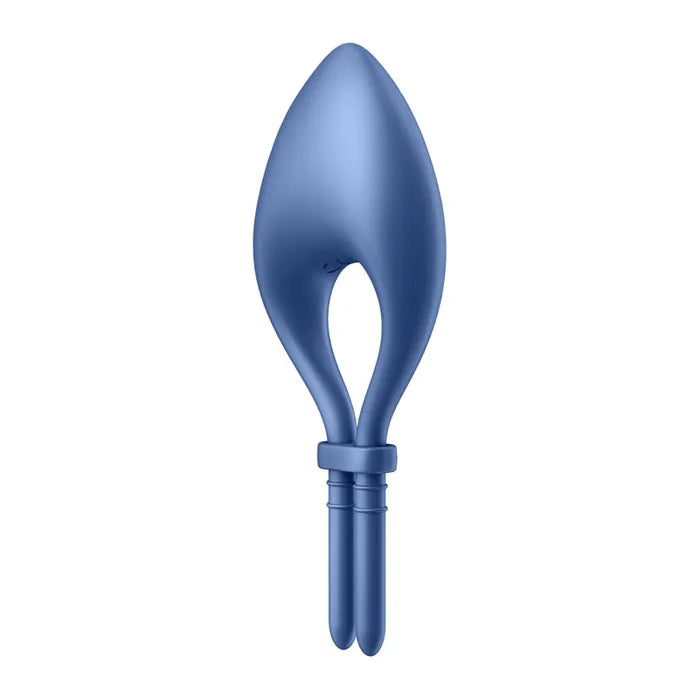 Satisfyer Bullseye Vibrating Adjustable Lasso Cock Ring Blue Satisfyer