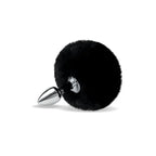 WhipSmart Furry Tales Metal Butt Plug With Black Bunny Tail WhipSmart