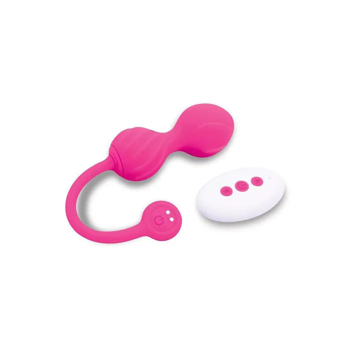 Bodywand Squeeze Pelvic Floor Trainer USB Rechargeable Weighted Kegel Balls With Remote Pink Bodywand