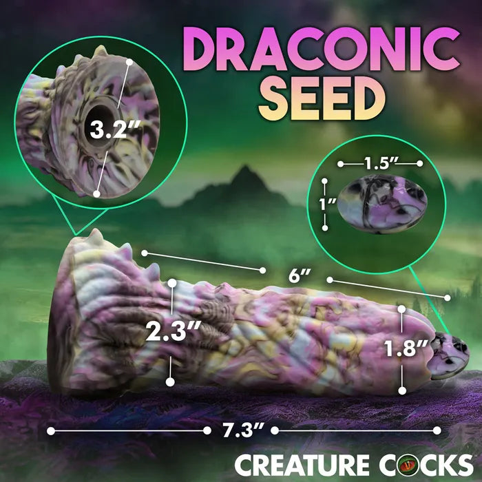 XR Brands Creature Cocks Dragon Spawn Ovipositor Fantasy Dildo 18.5cm Multi Coloured XR Brands