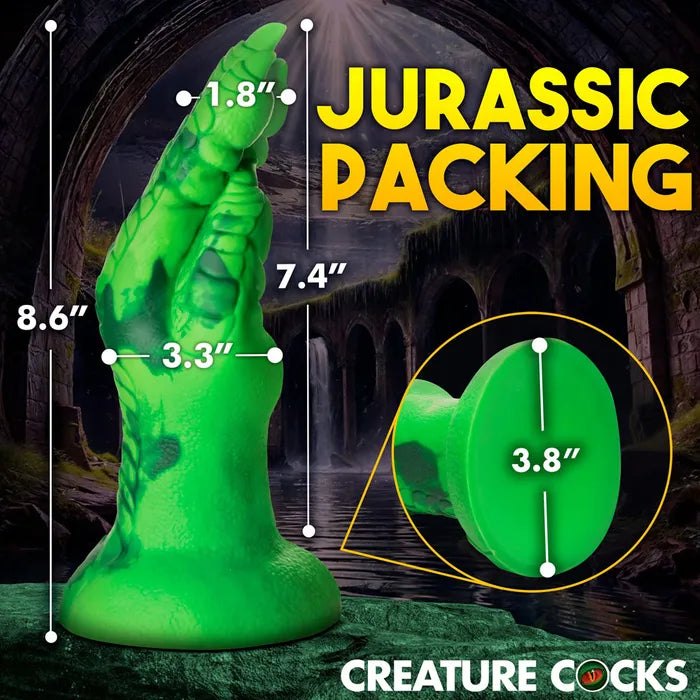 XR Brands Creature Cocks Raptor Claw Fisting Fantasy Silicone Dildo 21.8cm Green XR Brands