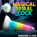 XR Brands Creature Cocks Uni Glow In Dark Unicorn Fantasy Dildo 19.5cm Rainbow XR Brands