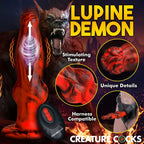 XR Brands Creature Cocks Hell Wolf USB Rechargeable Thrusting Fantasy Dildo 22cm Red XR Brands
