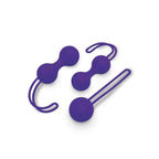 Bodywand Squeeze Kegel Training Weighted Kegel Ball Set 3 Piece Kit Purple Bodywand