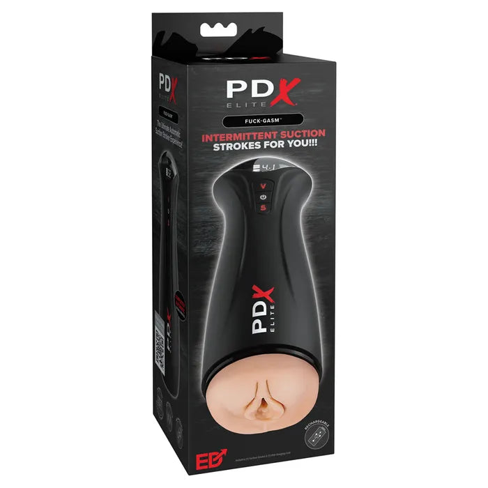 Pipedream PDX Elite Fuck Gasm USB Rechargeable Sucking & Vibrating Auto Stroker Flesh Pipedream