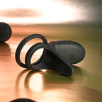 Playboy Pleasure JUST RIGHT USB Rechargeable Vibrating Cock & Balls Rings Black Playboy Pleasure