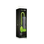 Shots Toys OUCH! Glow In The Dark Classic Penis Pump Clear / Green Shots Toys