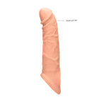 Shots Toys REALROCK Realistic Penis Extender With Rings Penis Extension Sleeve 8 Inch