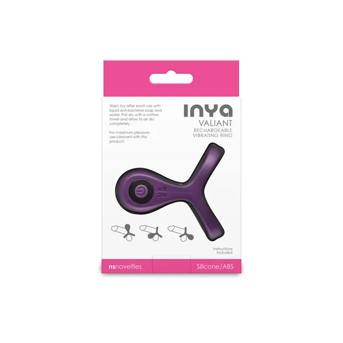 NS Novelties INYA Valiant Berry USB Rechargeable Vibrating Cock Ring Purple NS Novelties
