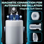 CyberSkin The Titan USB Rechargeable Thrusting & Vibrating Auto Masturbator With Heater Black CyberSkin